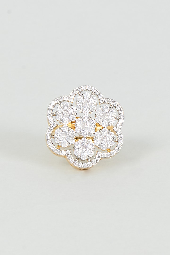 Gold Finish Zircon Ring by Aster at Pernia's Pop Up Shop