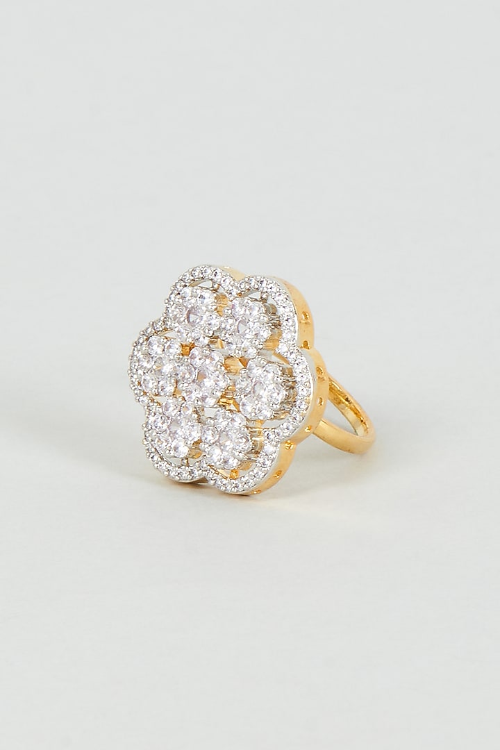 Gold Finish Zircon Ring by Aster at Pernia's Pop Up Shop