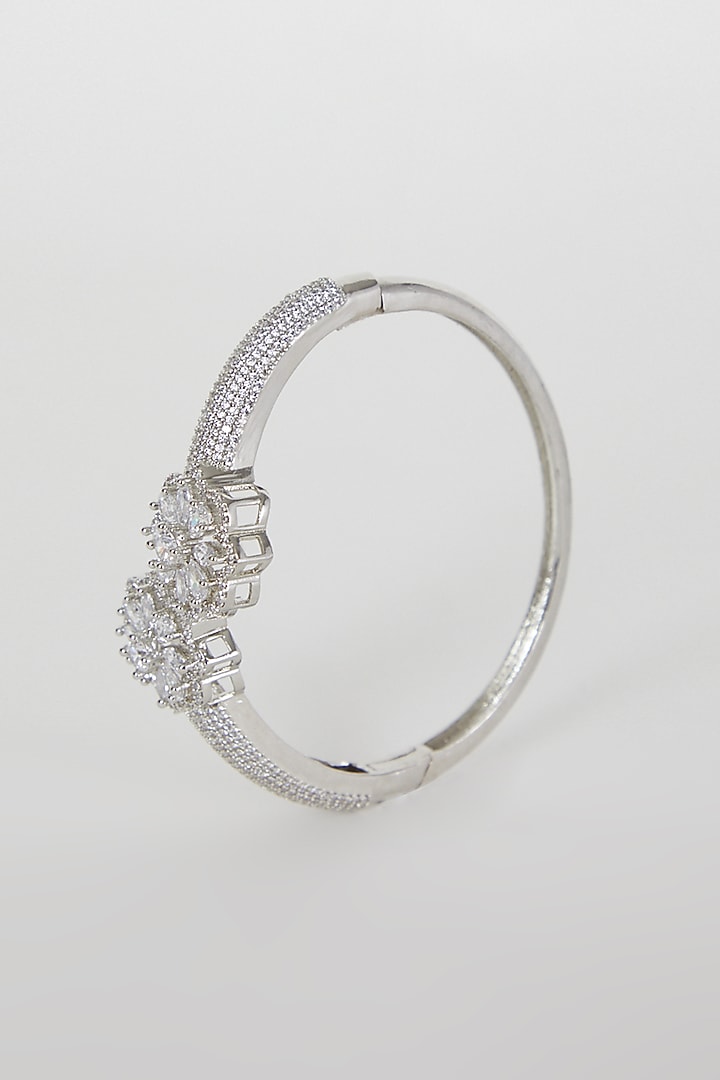 White Finish Diamond Bracelet by Aster at Pernia's Pop Up Shop