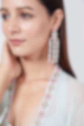 Rose Gold Finish Diamond Earrings by Aster at Pernia's Pop Up Shop