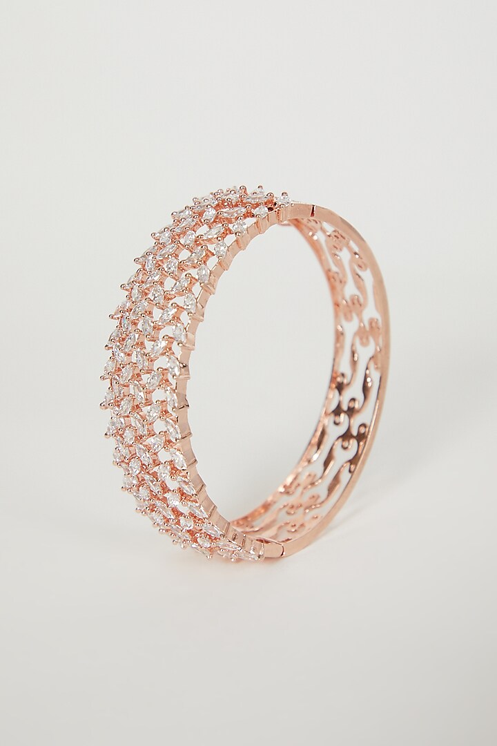 Rose Gold Finish Diamond Bangle by Aster at Pernia's Pop Up Shop