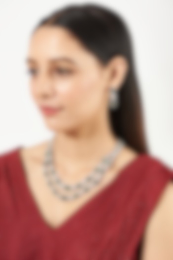 White Finish Layered Necklace Set by Aster at Pernia's Pop Up Shop