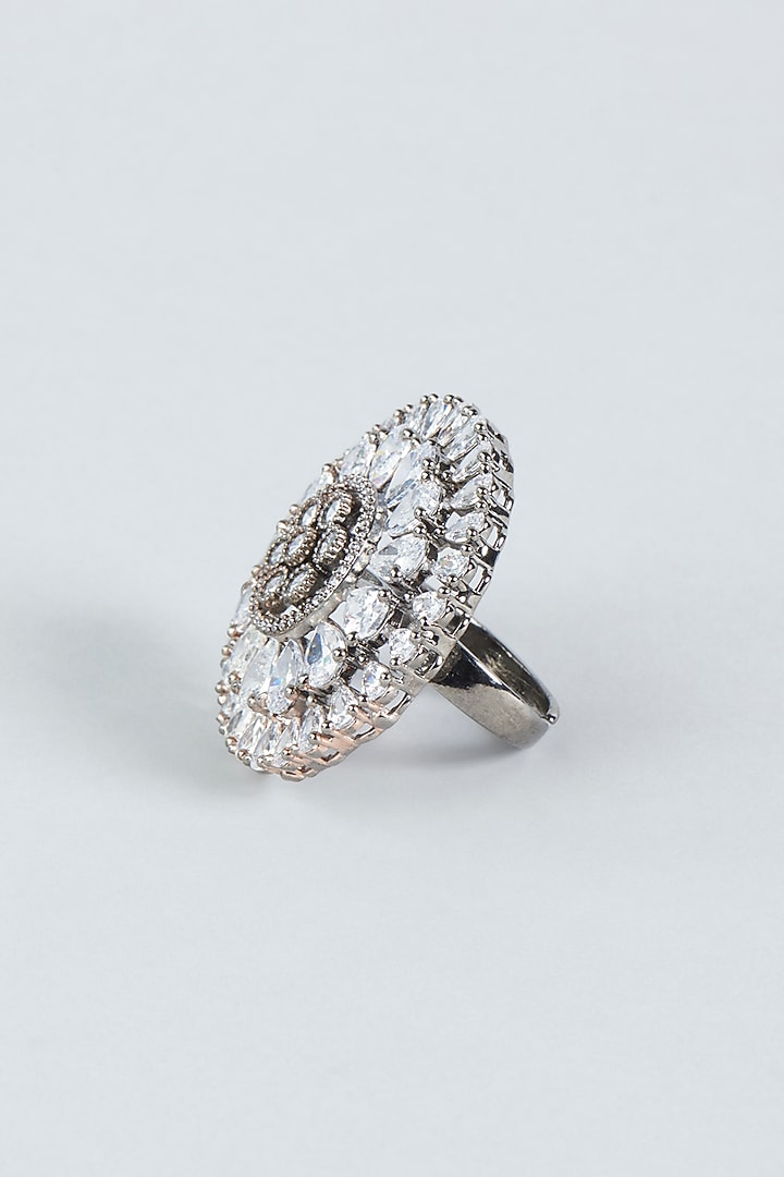 White Finish Zircon Ring by Aster at Pernia's Pop Up Shop