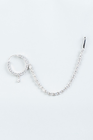 White Finish Zircon Nose Ring by Aster