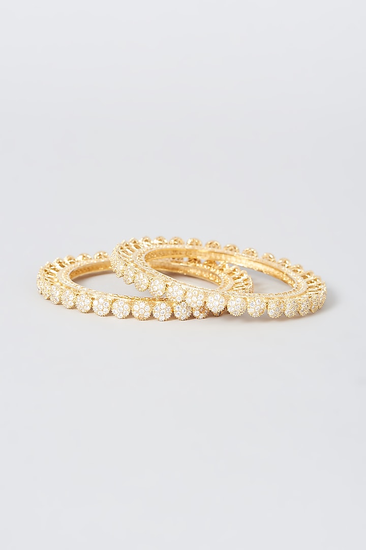 Gold Finish Zircon Bangle by Aster at Pernia's Pop Up Shop