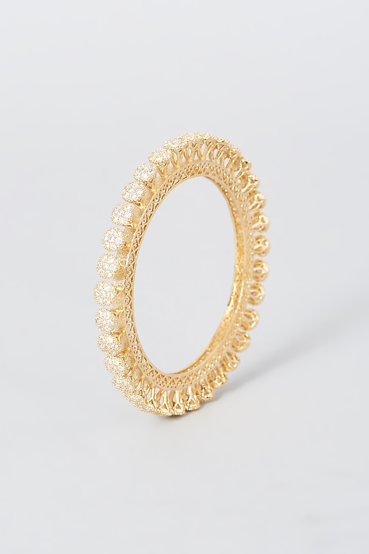 Gold Finish Zircon Bangle by Aster at Pernia's Pop Up Shop