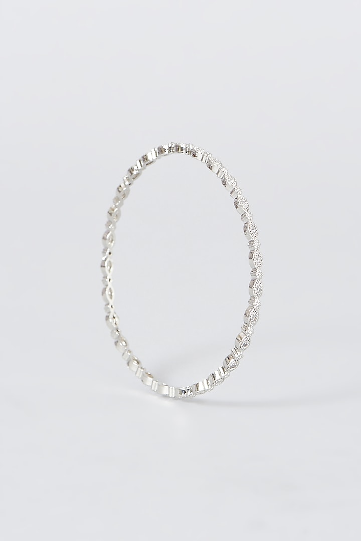 White Finish Zircon Bangles (Set of 12) by Aster at Pernia's Pop Up Shop
