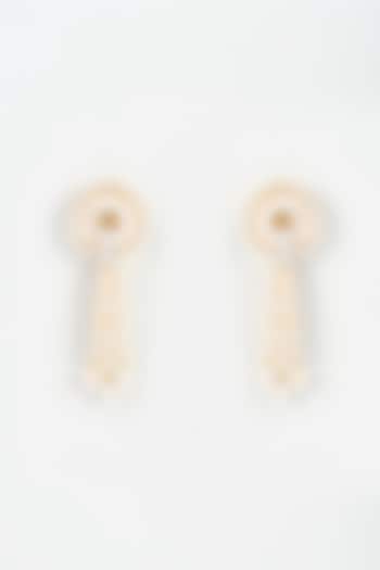 Gold Finish Kundan Polki Dangler Earrings by Aster at Pernia's Pop Up Shop