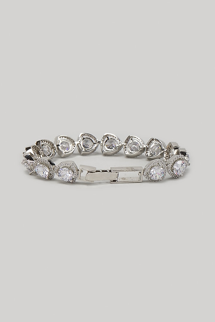 White Finish Zircon Bracelet by Aster at Pernia's Pop Up Shop