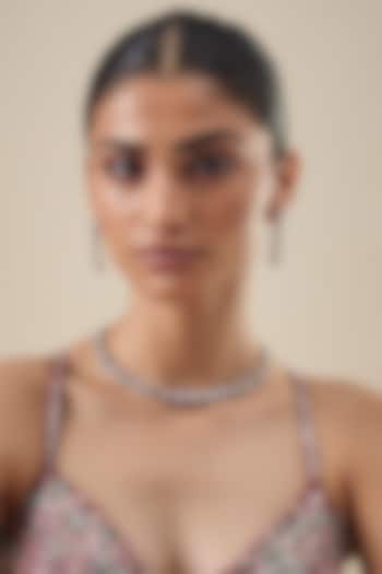 White Finish Zircon Necklace Set by Aster at Pernia's Pop Up Shop