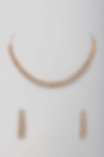 Two-Tone Finish Zircon Necklace Set by Aster at Pernia's Pop Up Shop