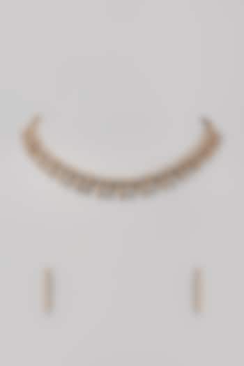 Two-Tone Finish Zircon Necklace Set by Aster at Pernia's Pop Up Shop