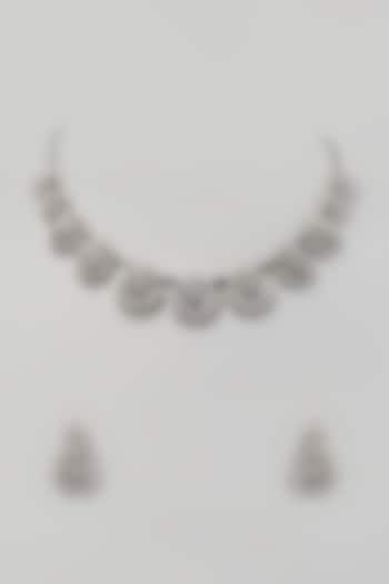 White Finish Zircon Necklace Set by Aster at Pernia's Pop Up Shop