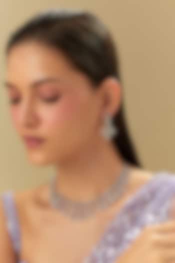 White Finish Zircon Necklace Set by Aster at Pernia's Pop Up Shop