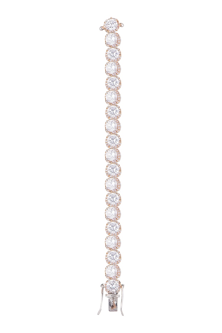 Rose Gold Flexible Faux Diamond Bracelet by Aster at Pernia's Pop Up Shop