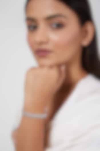 White Finish Zircon Bracelet by Aster at Pernia's Pop Up Shop