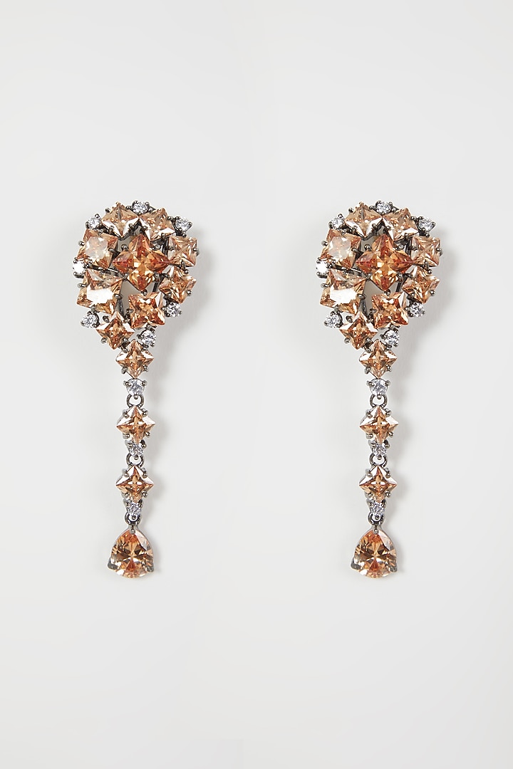 Black Rhodium Finish Diamond Earrings by Aster at Pernia's Pop Up Shop