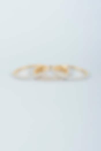 Gold Finish Zircon Bangles (Set of 4) by Aster