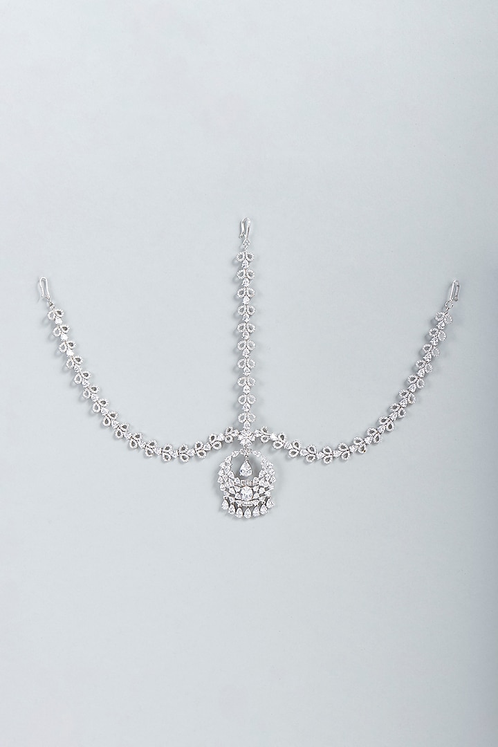 White Finish Zircon Mathapatti by Aster at Pernia's Pop Up Shop