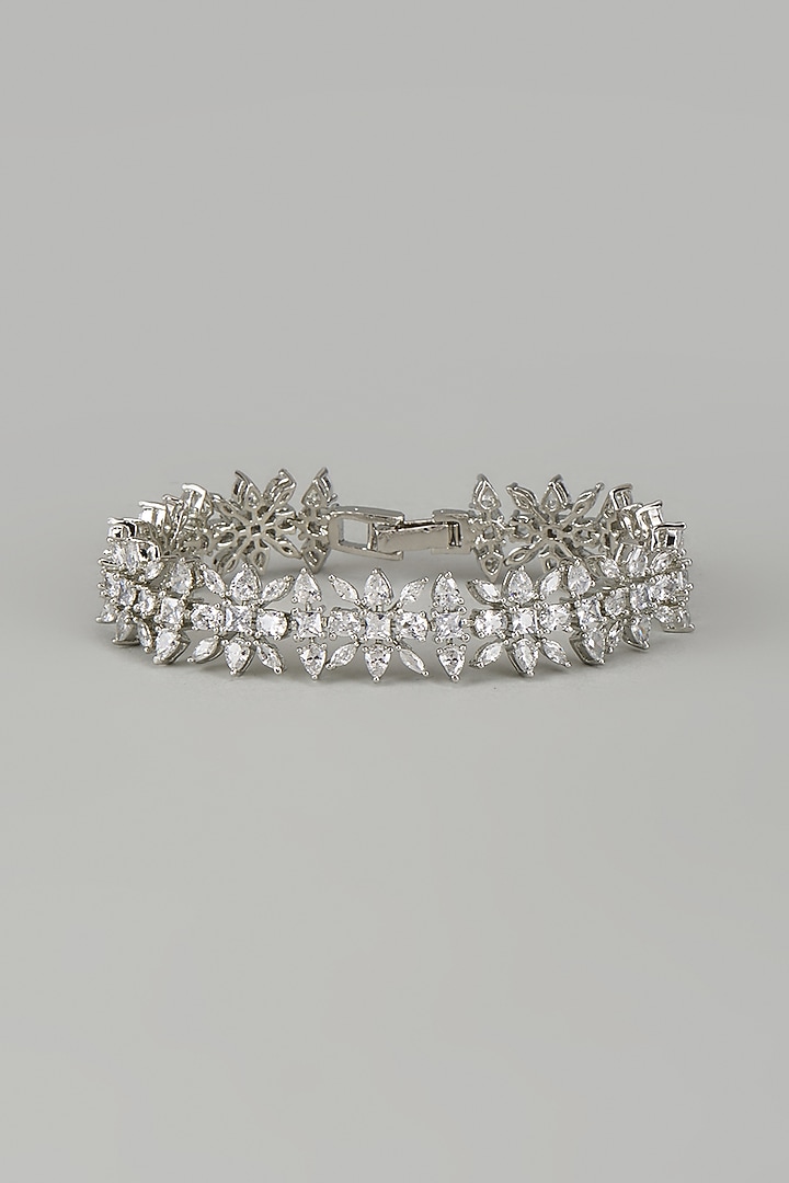 White Finish Zircon Bracelet by Aster at Pernia's Pop Up Shop