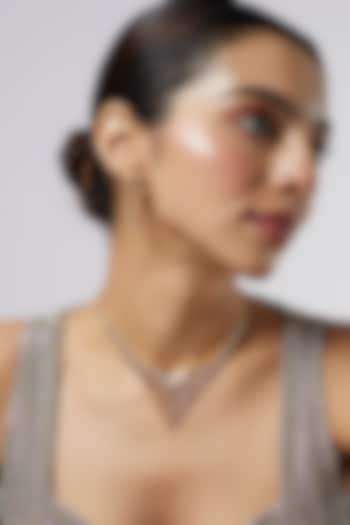 Rose Gold Finish Zircon Dangler Earrings by Aster at Pernia's Pop Up Shop
