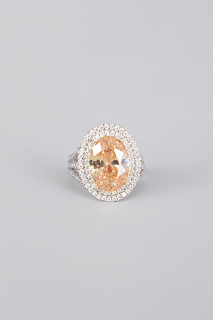 White Finish Zircon Ring by Aster at Pernia's Pop Up Shop