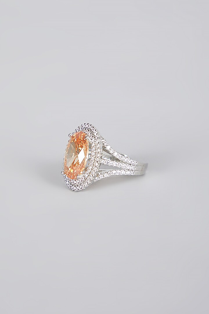 White Finish Zircon Ring by Aster at Pernia's Pop Up Shop