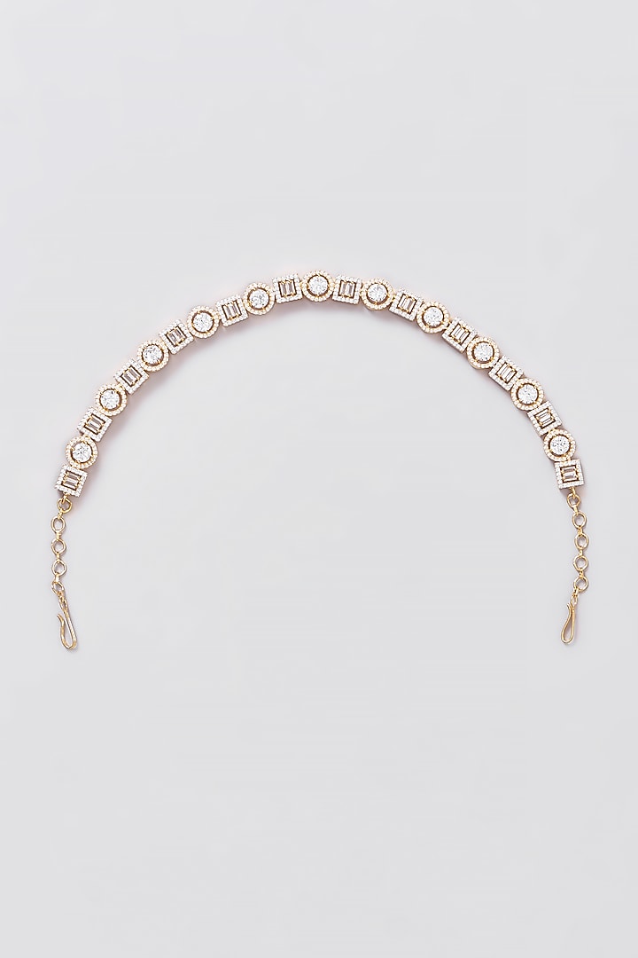 Gold Finish Zircon Mathapatti by Aster at Pernia's Pop Up Shop