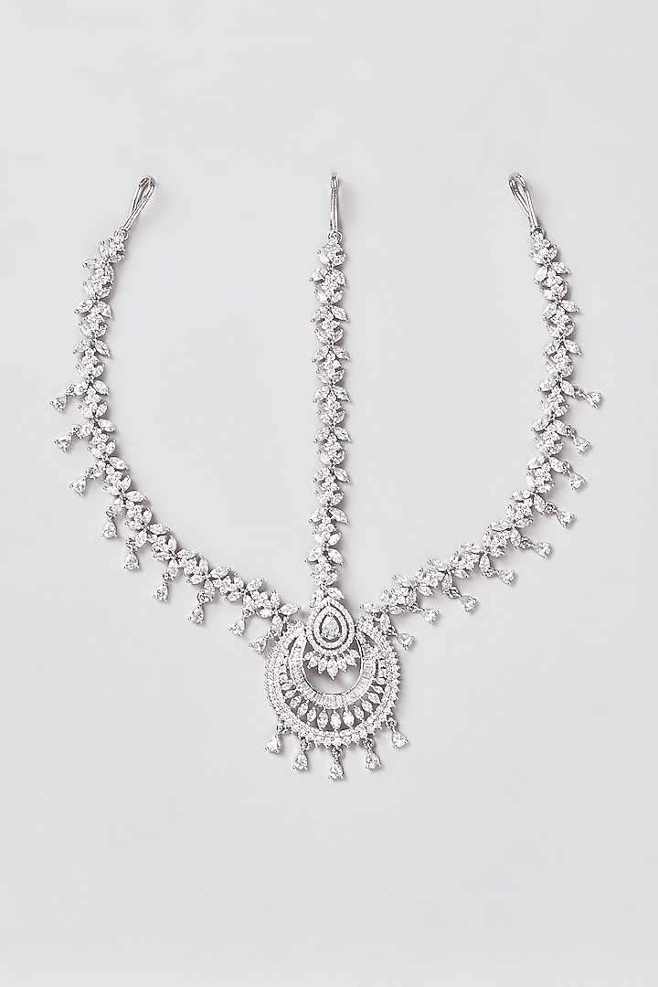 White Finish Zircon Mathapatti by Aster at Pernia's Pop Up Shop