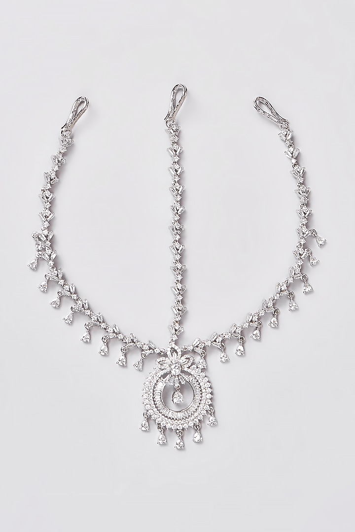 White Finish Zircon Mathapatti by Aster at Pernia's Pop Up Shop