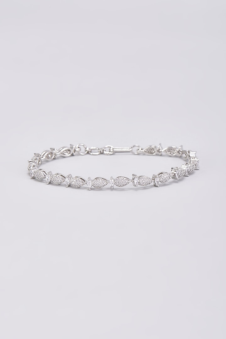 White Finish Zircon Necklace Set by Aster at Pernia's Pop Up Shop