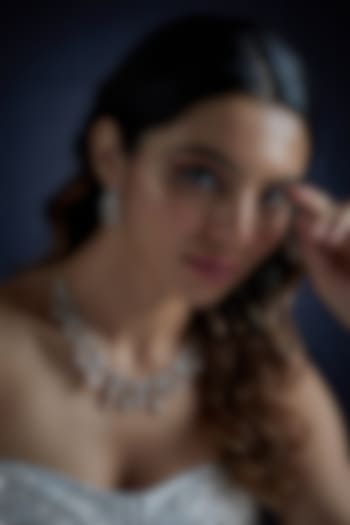 Gold Finish Zircons Necklace Set by Aster at Pernia's Pop Up Shop