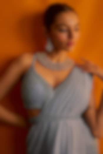 White Finish Zircon Necklace Set by Aster at Pernia's Pop Up Shop