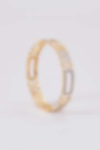 Gold Finish Zircon Bangles (Set of 2) by Aster at Pernia's Pop Up Shop