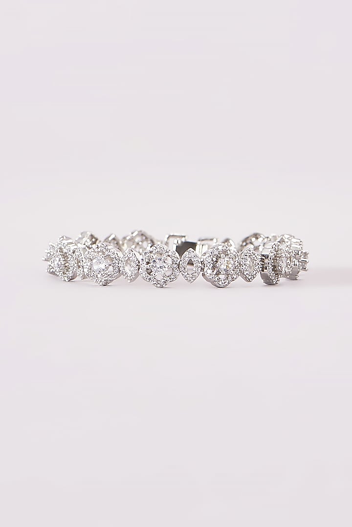 White Finish Zircon Bracelet by Aster at Pernia's Pop Up Shop