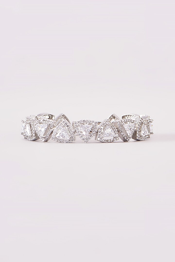 White Finish Zircon Bracelet by Aster at Pernia's Pop Up Shop