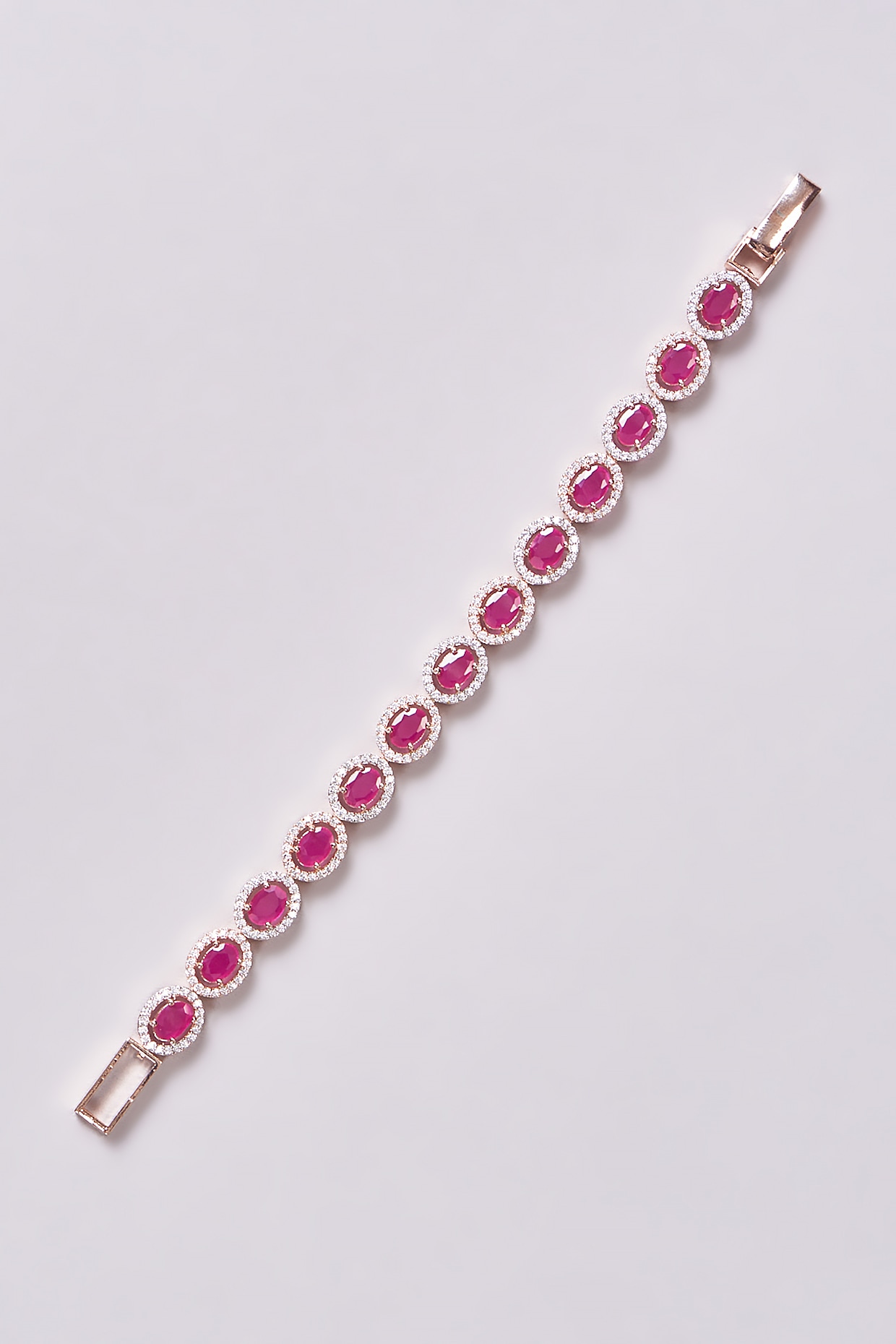 PINK-Natural light pink crystal/strawberry pink crystal/pink Stone bracelet  - Shop panda-y Bracelets - Pinkoi