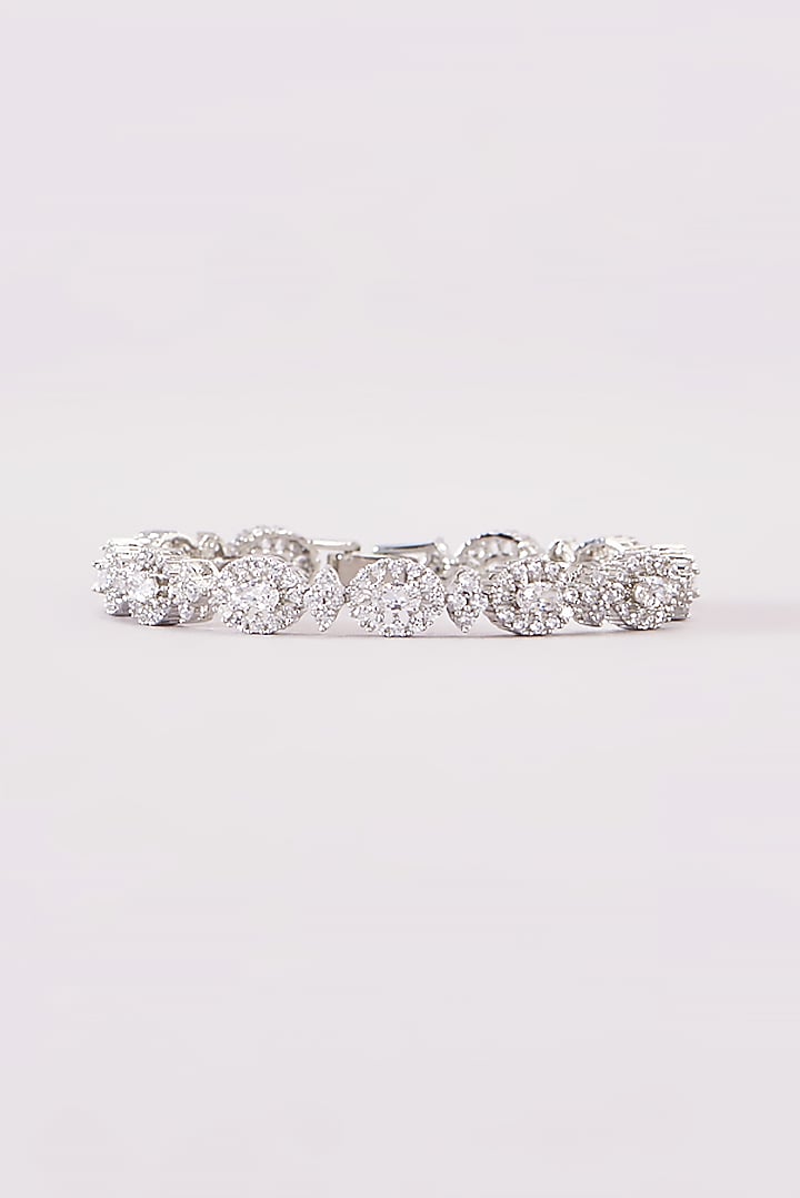 White Finish Zircon Bracelet by Aster at Pernia's Pop Up Shop
