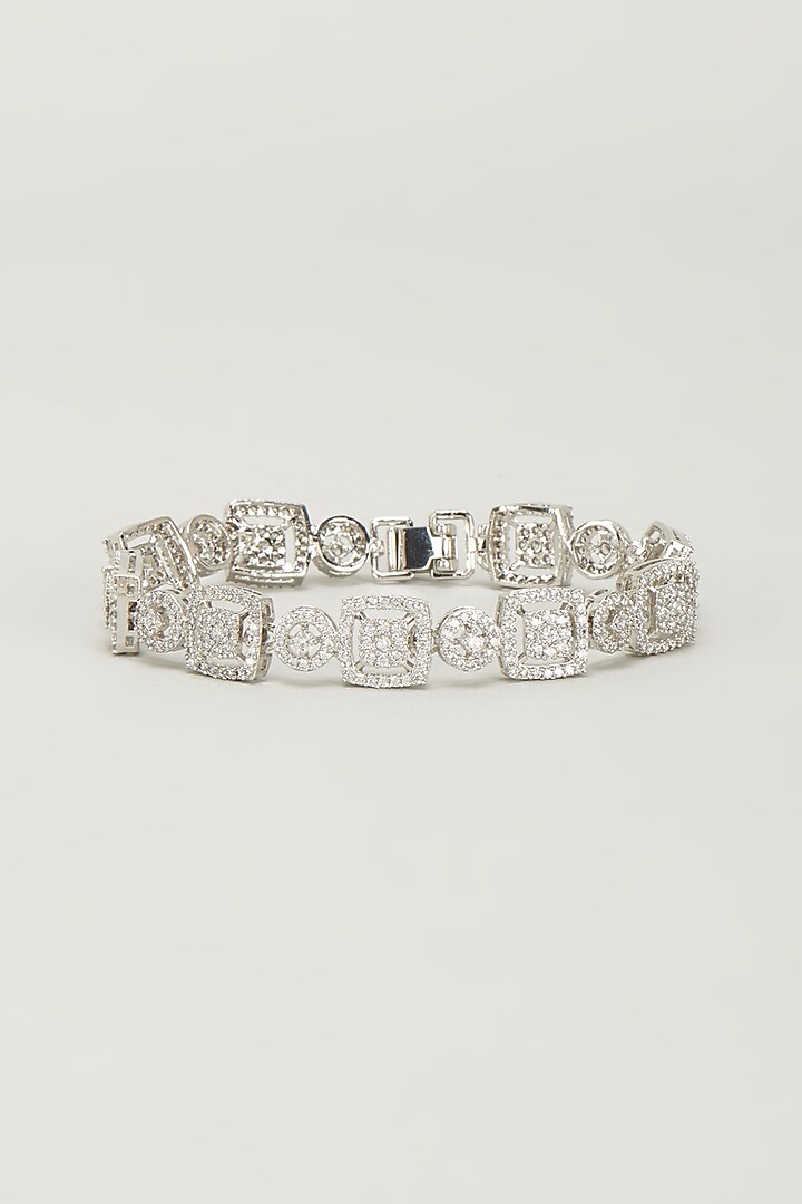 White Finish Zircon Bracelet by Aster at Pernia's Pop Up Shop