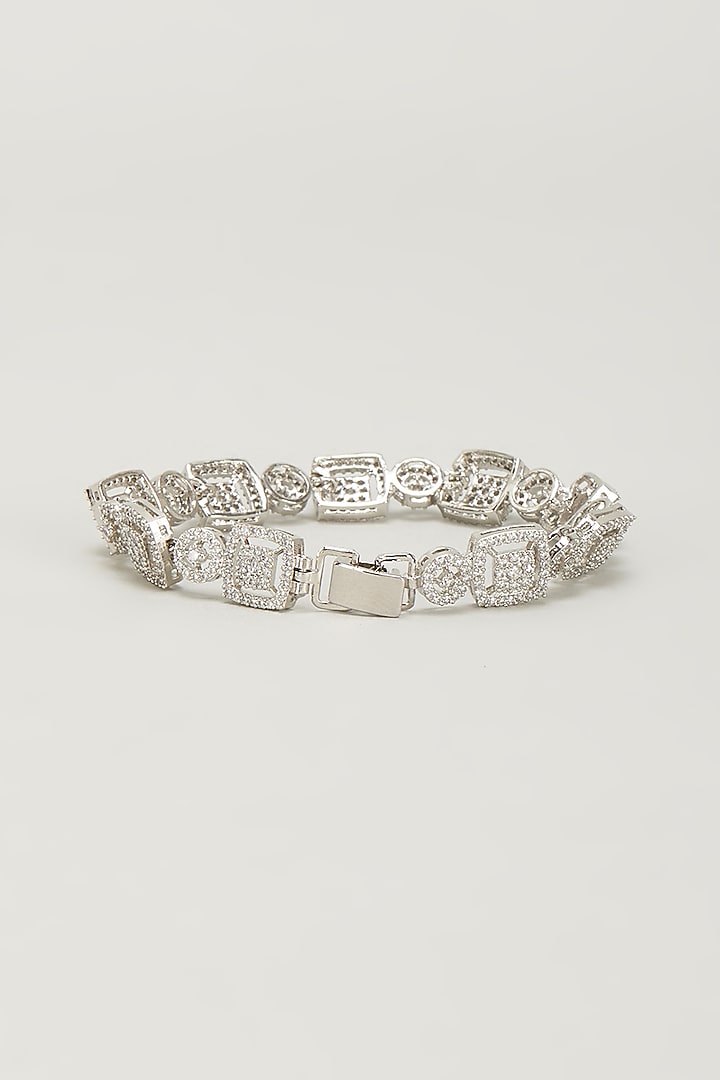 White Finish Zircon Bracelet by Aster at Pernia's Pop Up Shop