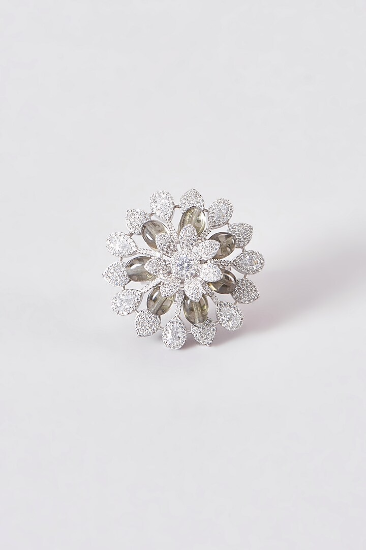 White Finish Zircon Ring by Aster at Pernia's Pop Up Shop