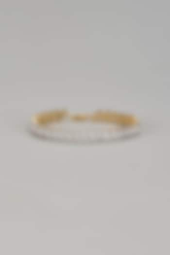 Gold Finish Finish Zircon Bracelet by Aster