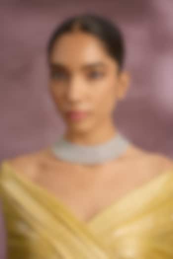 White Finish White Stone Necklace by Aster at Pernia's Pop Up Shop