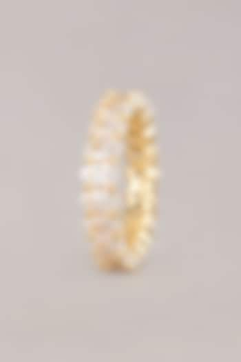 Gold Finish Zircon Stackable Ring by Aster at Pernia's Pop Up Shop