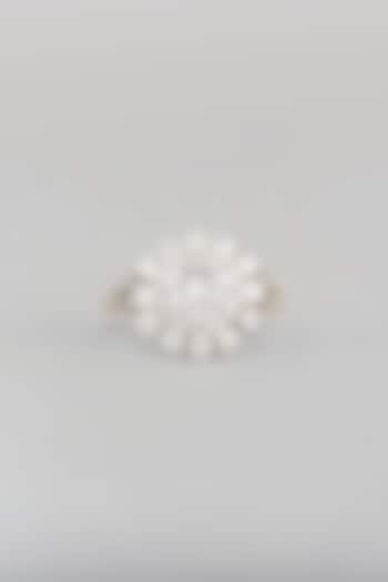 White Finish Zircon Ring by Aster at Pernia's Pop Up Shop