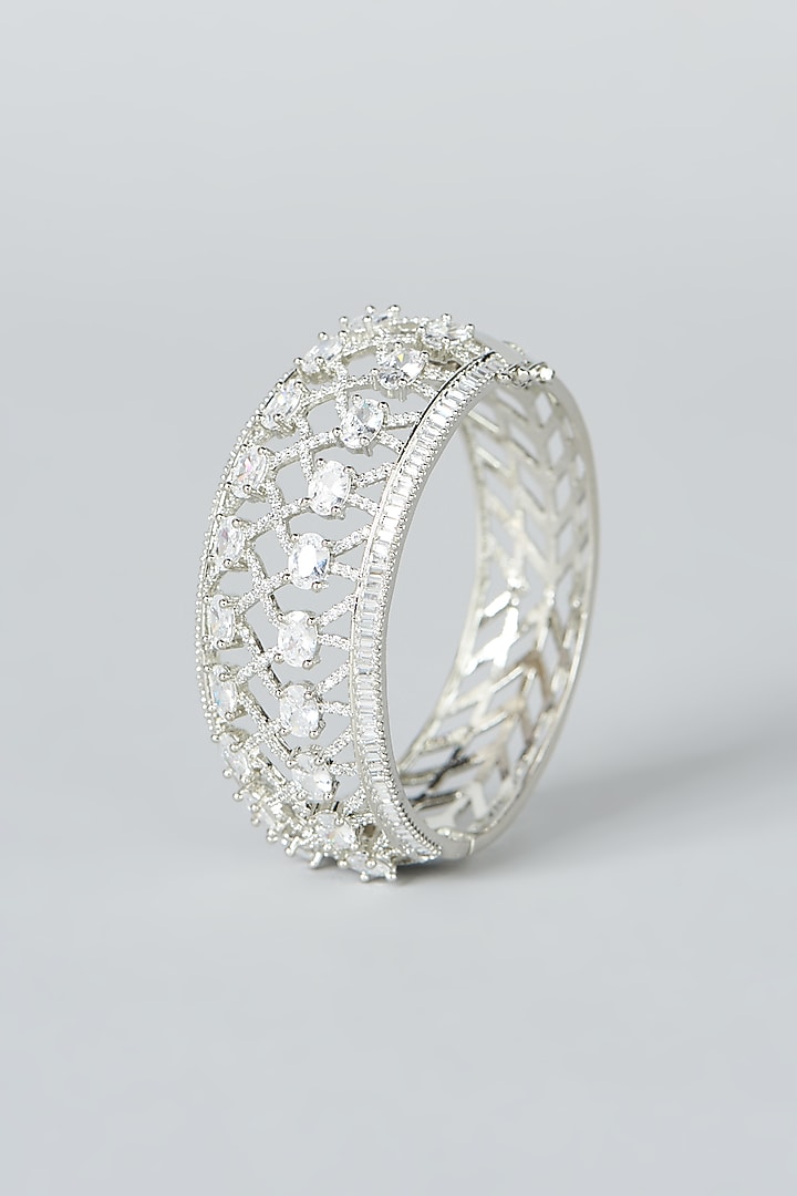 White Finish Zircon Bracelet by Aster at Pernia's Pop Up Shop