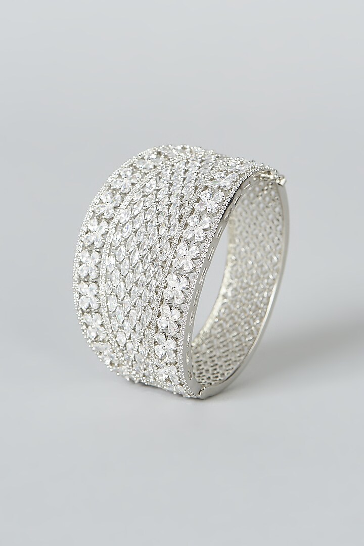 White Finish Zircon Bracelet by Aster at Pernia's Pop Up Shop