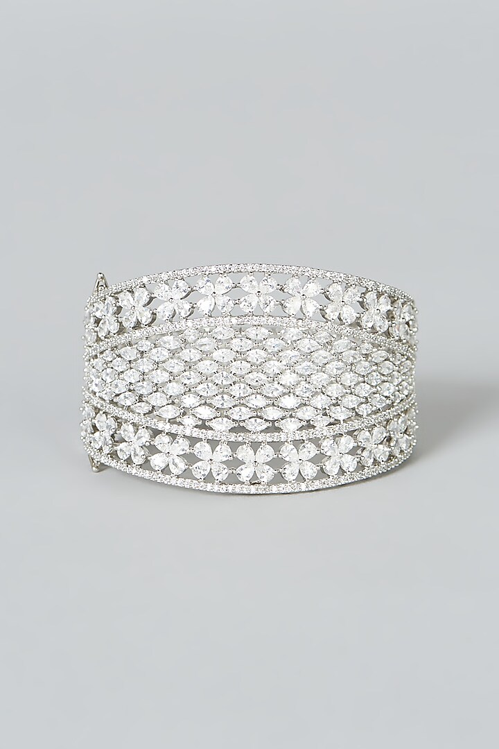White Finish Zircon Bracelet by Aster at Pernia's Pop Up Shop