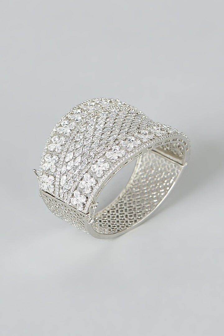 White Finish Zircon Bracelet by Aster at Pernia's Pop Up Shop