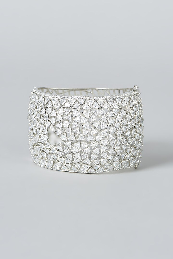 White Finish Zircon Bracelet by Aster at Pernia's Pop Up Shop